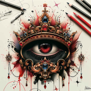 Korony i diamenty - Free tattoo design ideas ai genereted - inkby.ai