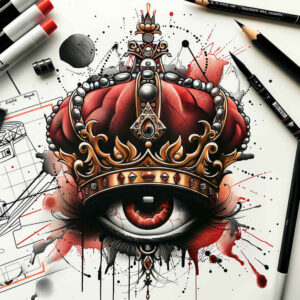 Korony i diamenty - Free tattoo design ideas ai genereted - inkby.ai