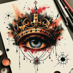 Korony i diamenty - Free tattoo design ideas ai genereted - inkby.ai