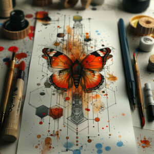 Motyle ćmy ważki - Free tattoo design ideas ai genereted - inkby.ai