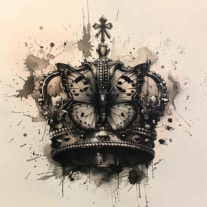 Korony i diamenty - Free tattoo design ideas ai genereted - inkby.ai