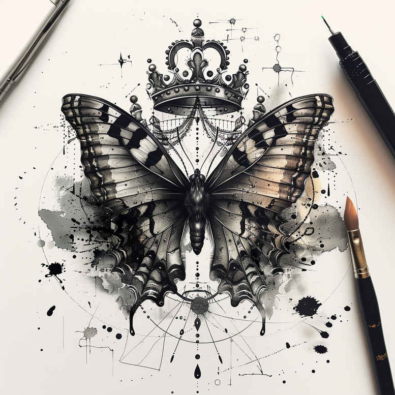 Motyle ćmy ważki - Free tattoo design ideas ai genereted - inkby.ai