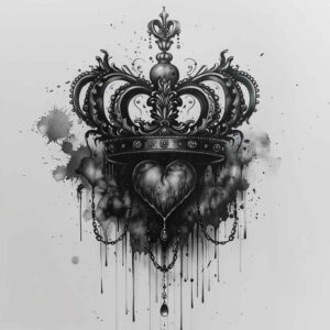 Korony i diamenty - Free tattoo design ideas ai genereted - inkby.ai
