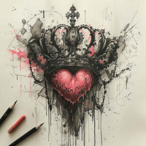 Korony i diamenty - Free tattoo design ideas ai genereted - inkby.ai