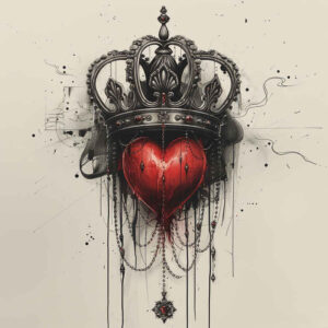 Korony i diamenty - Free tattoo design ideas ai genereted - inkby.ai