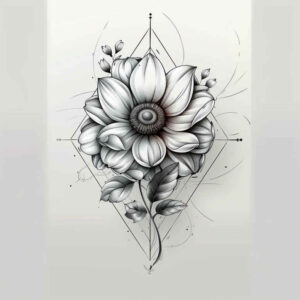 Delikatne kwiaty - Free tattoo design ideas ai genereted - inkby.ai