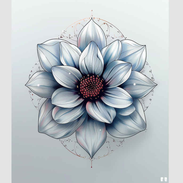 Delikatne kwiaty - Free tattoo design ideas ai genereted - inkby.ai
