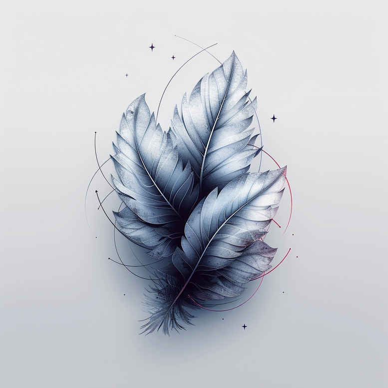 Piórka - Free tattoo design ideas ai genereted - inkby.ai