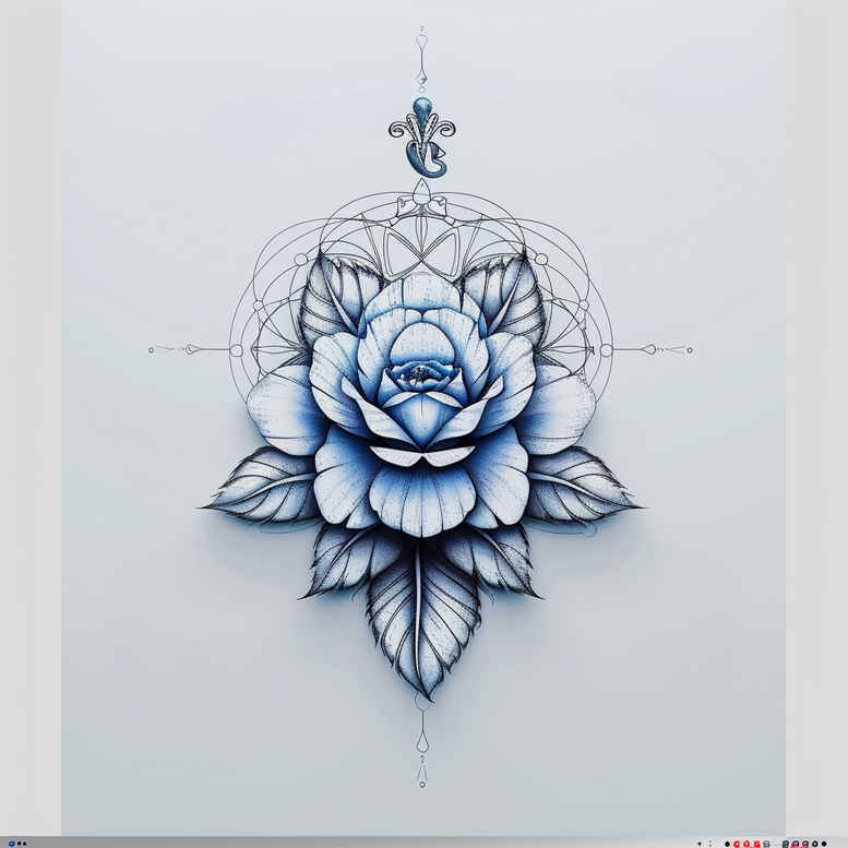 Delikatne kwiaty - Free tattoo design ideas ai genereted - inkby.ai
