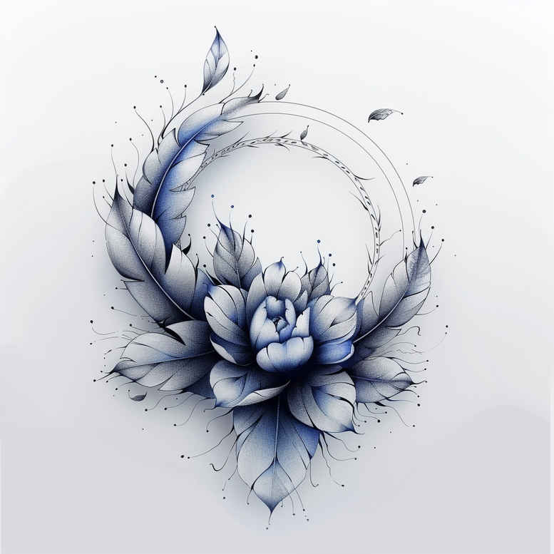 Delikatne kwiaty - Free tattoo design ideas ai genereted - inkby.ai