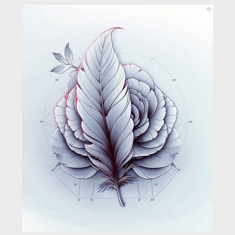 Piórka - Free tattoo design ideas ai genereted - inkby.ai