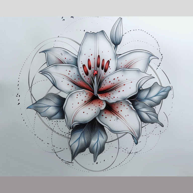 Delikatne kwiaty - Free tattoo design ideas ai genereted - inkby.ai