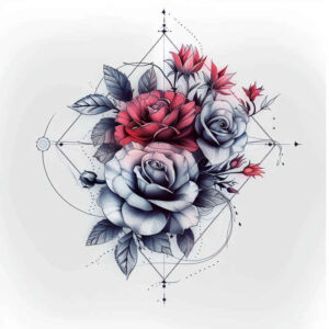 Delikatne kwiaty - Free tattoo design ideas ai genereted - inkby.ai