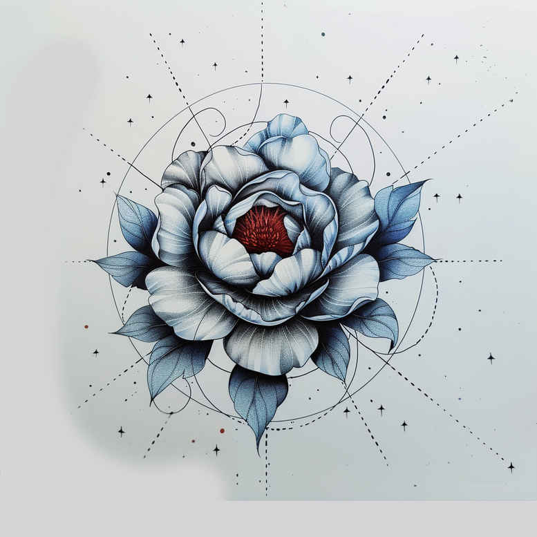 Delikatne kwiaty - Free tattoo design ideas ai genereted - inkby.ai