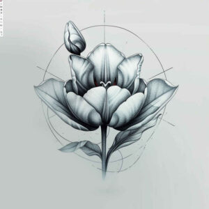 Delikatne kwiaty - Free tattoo design ideas ai genereted - inkby.ai