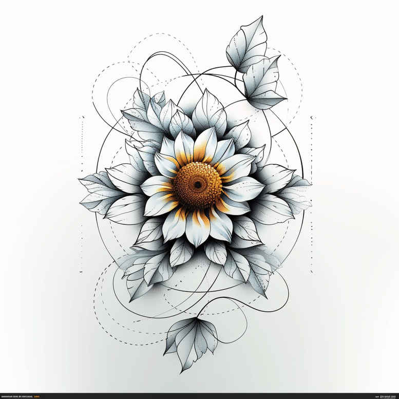 Delikatne kwiaty - Free tattoo design ideas ai genereted - inkby.ai