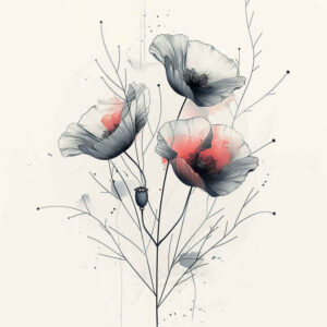 Delikatne kwiaty - Free tattoo design ideas ai genereted - inkby.ai