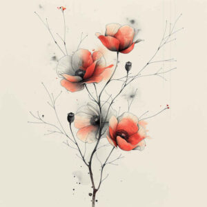 Delikatne kwiaty - Free tattoo design ideas ai genereted - inkby.ai
