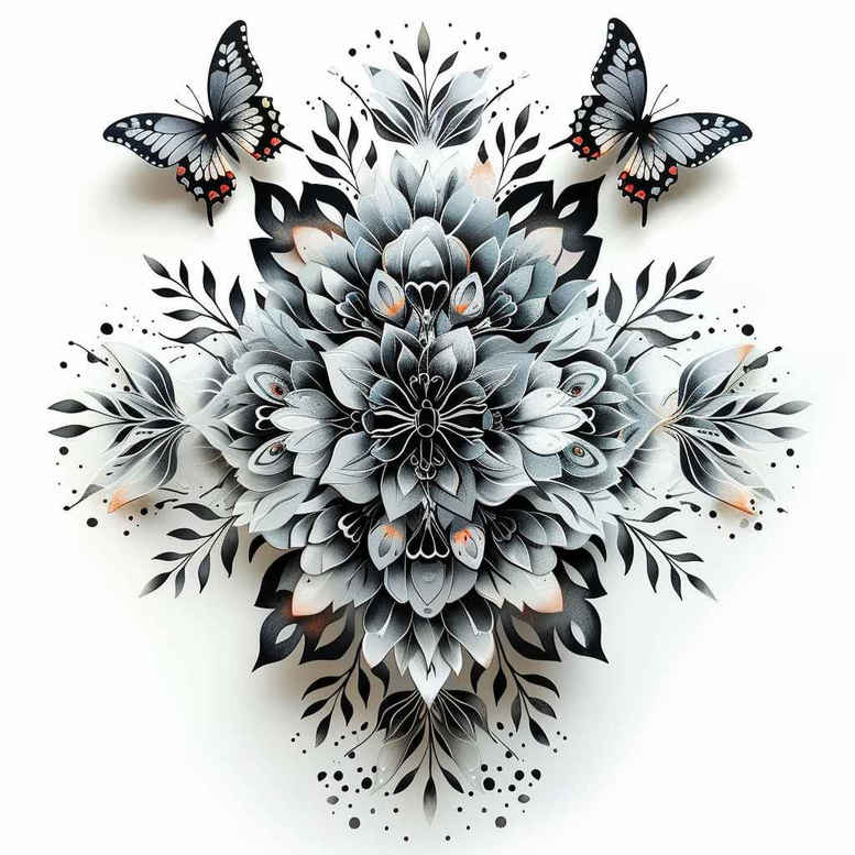 Motyle ćmy ważki - Free tattoo design ideas ai genereted - inkby.ai