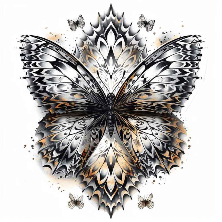 Motyle ćmy ważki - Free tattoo design ideas ai genereted - inkby.ai
