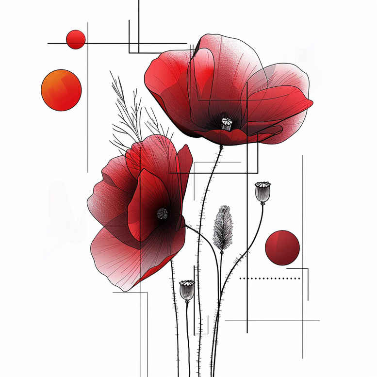Delikatne kwiaty - Free tattoo design ideas ai genereted - inkby.ai