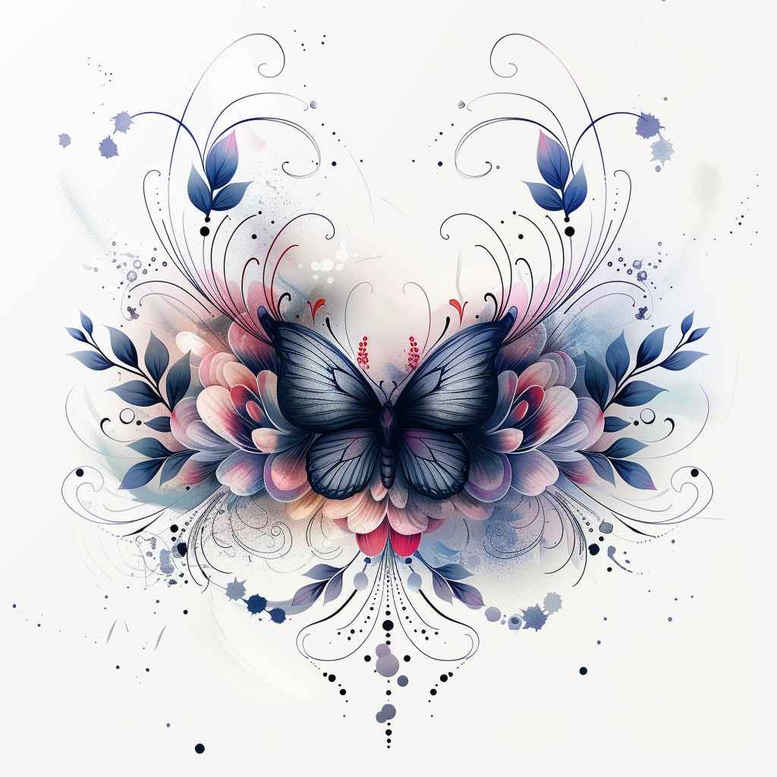 Motyle ćmy ważki - Free tattoo design ideas ai genereted - inkby.ai