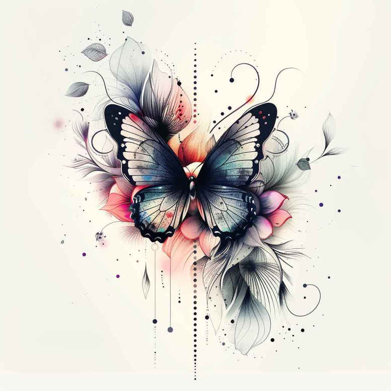Motyle ćmy ważki - Free tattoo design ideas ai genereted - inkby.ai