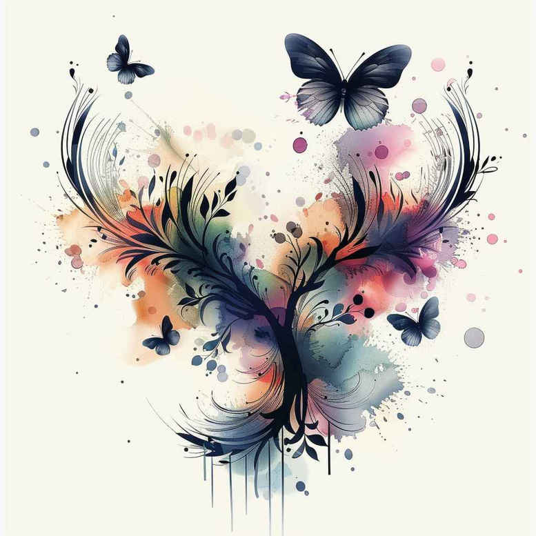 Motyle ćmy ważki - Free tattoo design ideas ai genereted - inkby.ai