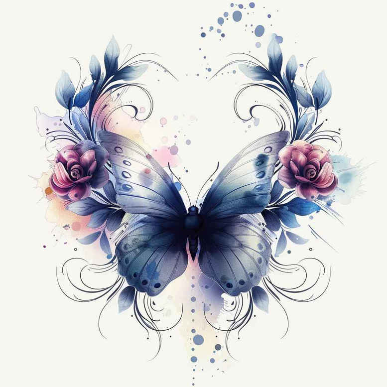 Motyle ćmy ważki - Free tattoo design ideas ai genereted - inkby.ai