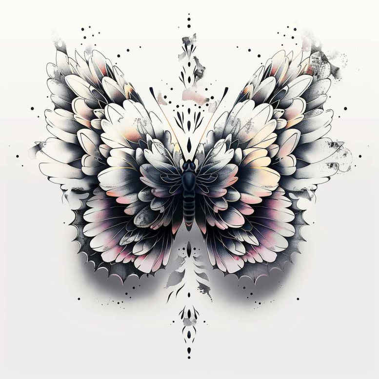 Motyle ćmy ważki - Free tattoo design ideas ai genereted - inkby.ai