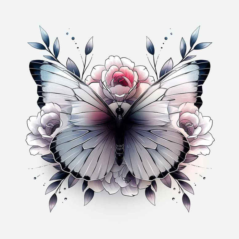 Motyle ćmy ważki - Free tattoo design ideas ai genereted - inkby.ai