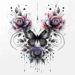Motyle ćmy ważki - Free tattoo design ideas ai genereted - inkby.ai