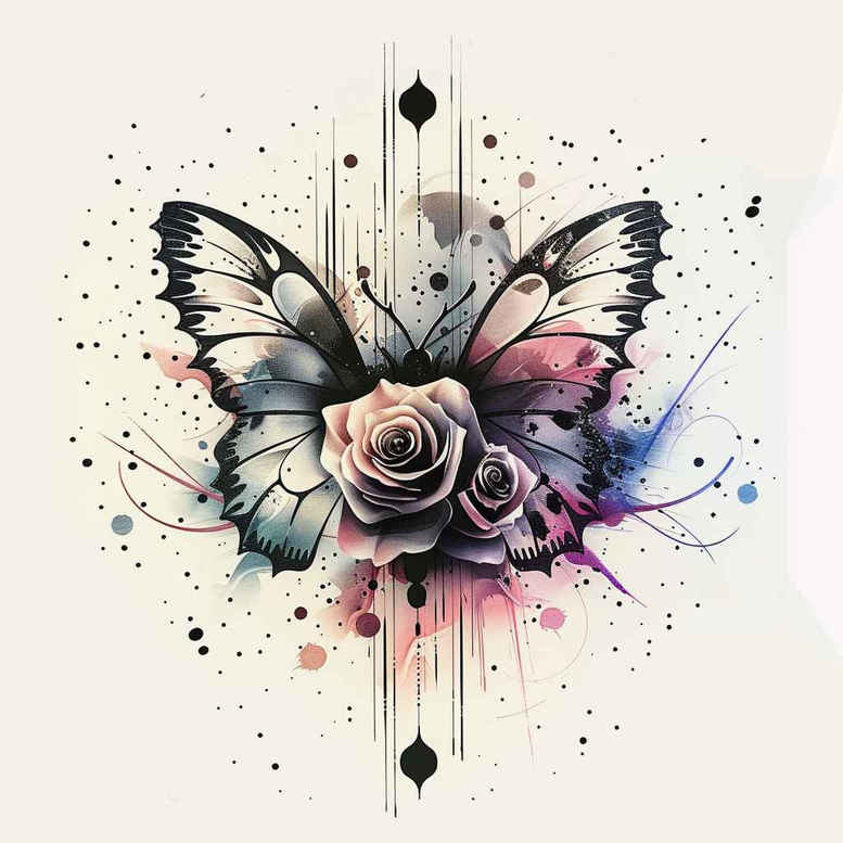 Motyle ćmy ważki - Free tattoo design ideas ai genereted - inkby.ai