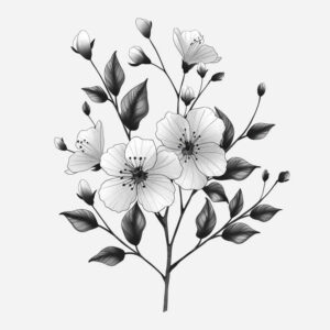 Delikatne kwiaty - Free tattoo design ideas ai genereted - inkby.ai