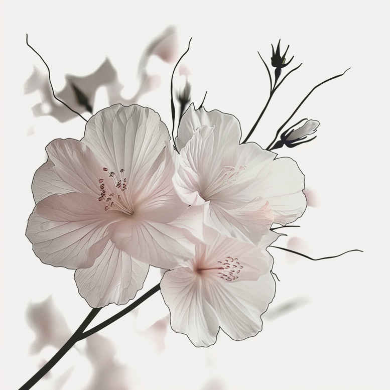 Delikatne kwiaty - Free tattoo design ideas ai genereted - inkby.ai