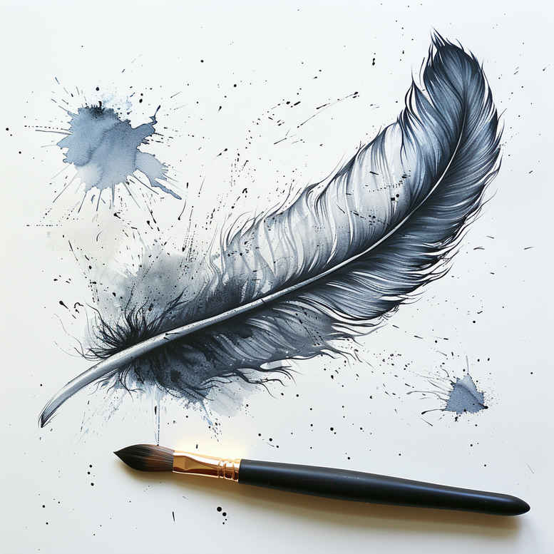 Piórka - Free tattoo design ideas ai genereted - inkby.ai