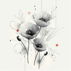 Delikatne kwiaty - Free tattoo design ideas ai genereted - inkby.ai