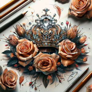 Korony i diamenty - Free tattoo design ideas ai genereted - inkby.ai