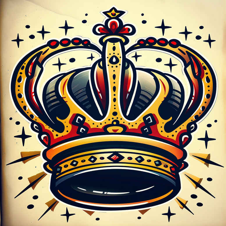 Korony i diamenty - Free tattoo design ideas ai genereted - inkby.ai
