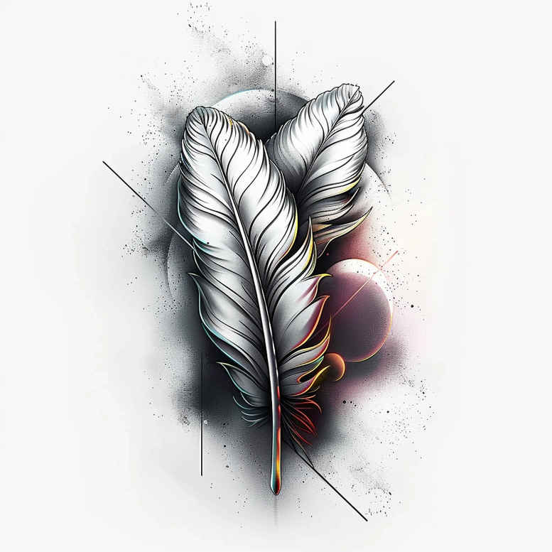 Piórka - Free tattoo design ideas ai genereted - inkby.ai