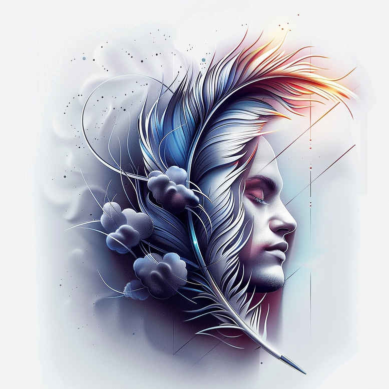 Piórka - Free tattoo design ideas ai genereted - inkby.ai