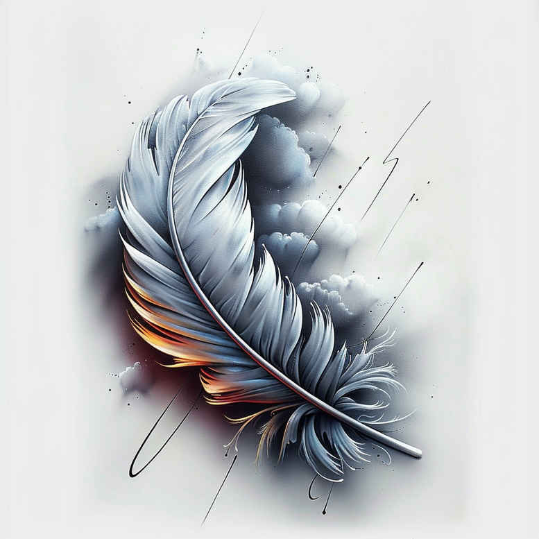 Piórka - Free tattoo design ideas ai genereted - inkby.ai