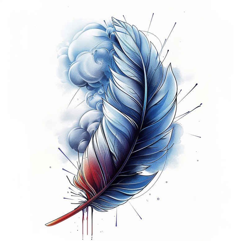 Piórka - Free tattoo design ideas ai genereted - inkby.ai