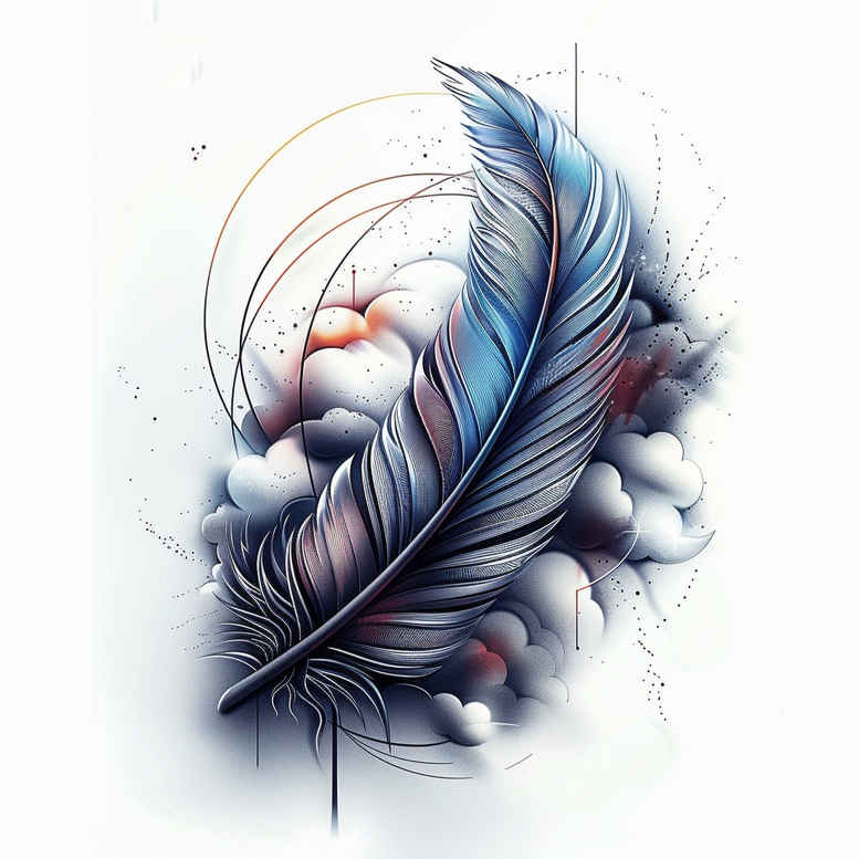 Piórka - Free tattoo design ideas ai genereted - inkby.ai