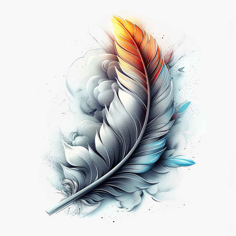 Piórka - Free tattoo design ideas ai genereted - inkby.ai