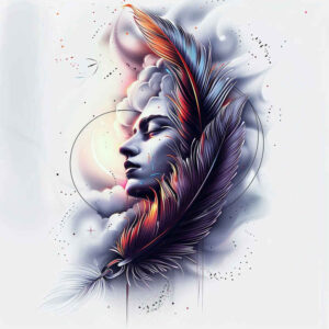 Piórka - Free tattoo design ideas ai genereted - inkby.ai