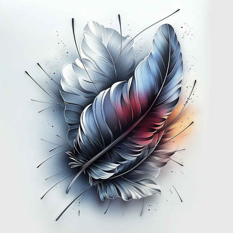 Piórka - Free tattoo design ideas ai genereted - inkby.ai