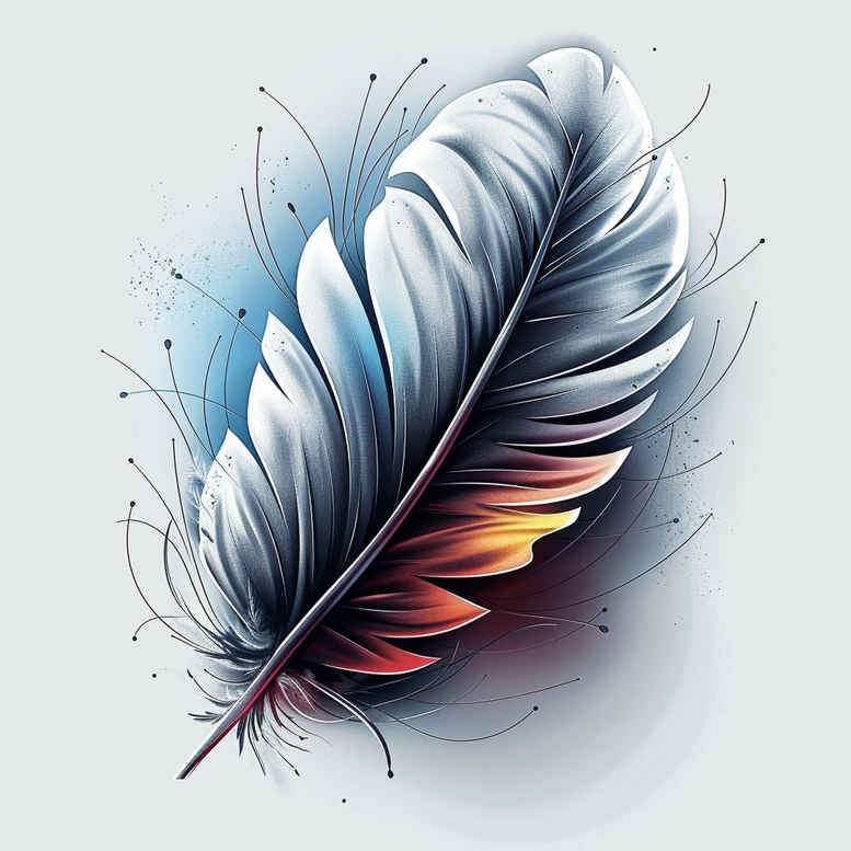 Piórka - Free tattoo design ideas ai genereted - inkby.ai