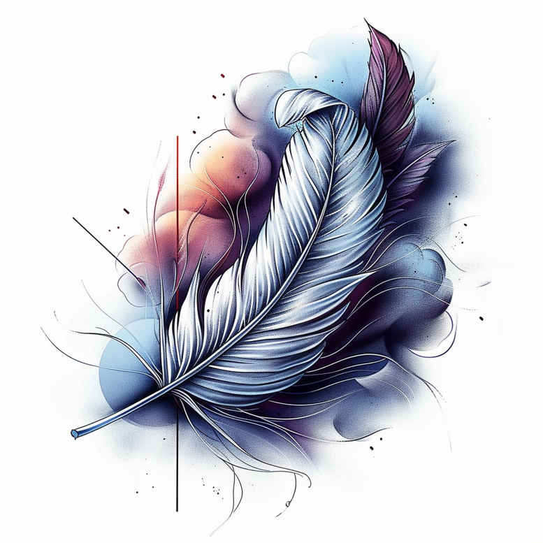 Piórka - Free tattoo design ideas ai genereted - inkby.ai