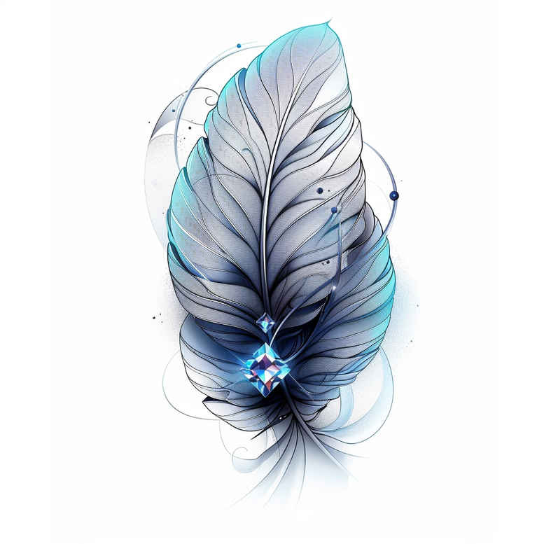 Piórka - Free tattoo design ideas ai genereted - inkby.ai